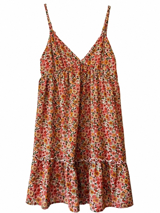 wild fable Dresses & Skirts - Wild Fable Sun Dress orange green floral size M cotton